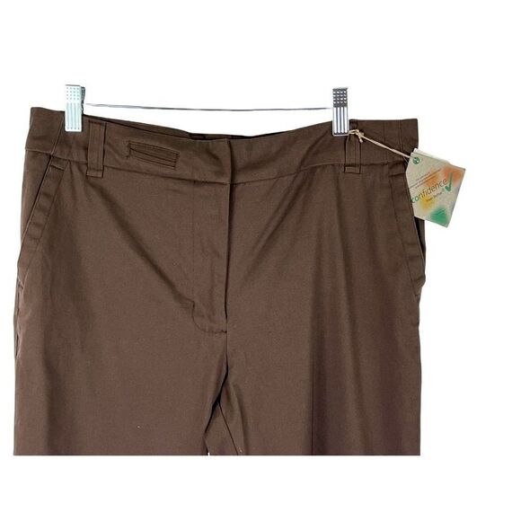 Living Planet Cotton Pants 12 Brown Womens Eco Organic Stretch Wide Leg New - Picture 3 of 7